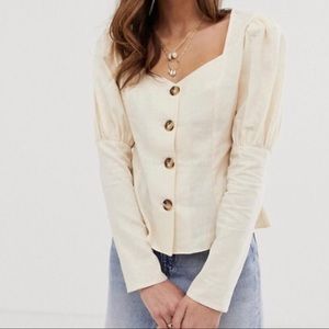 ASOS sweetheart botton shirt